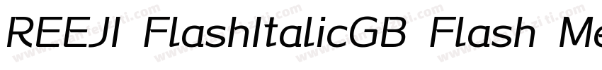 REEJI FlashItalicGB Flash Medium字体转换